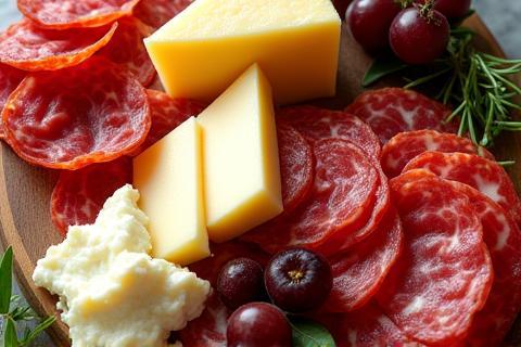 Platter of regional Italian deli meats and cheeses
